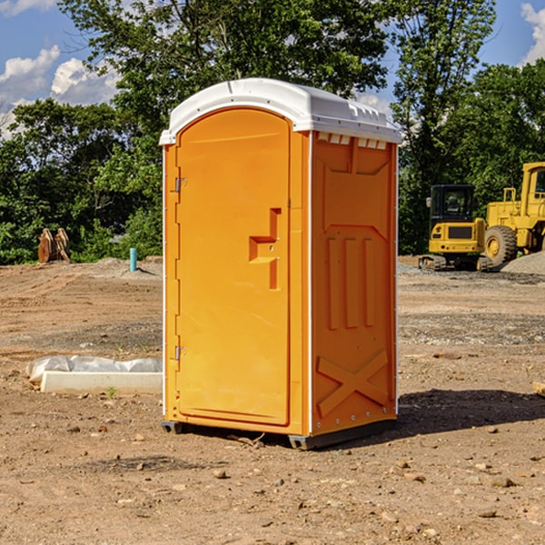 how often are the porta potties cleaned and serviced during a rental period in Smock